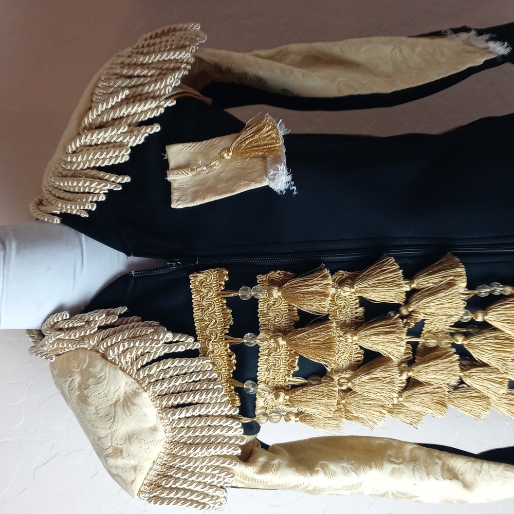 Rare Hard Rock Cafe Black And Gold Military Jacket - Picture 2 of 8